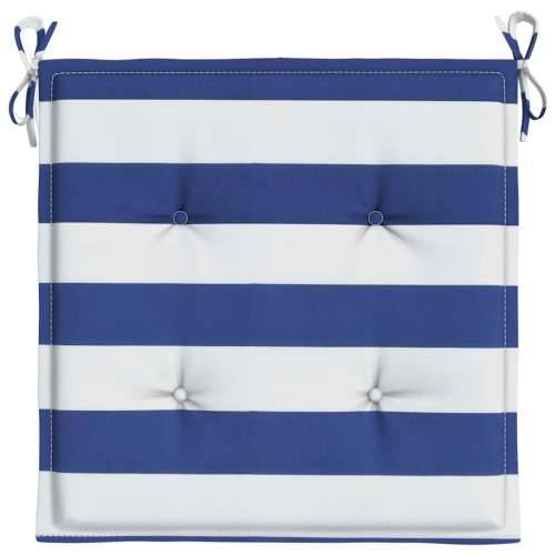 Jastuci za vrtne stolice 2 kom plavo-bijeli 40x40x4 cm tkanina - Plava i bijela 40 x 40 x 3 cm 2 Cijena