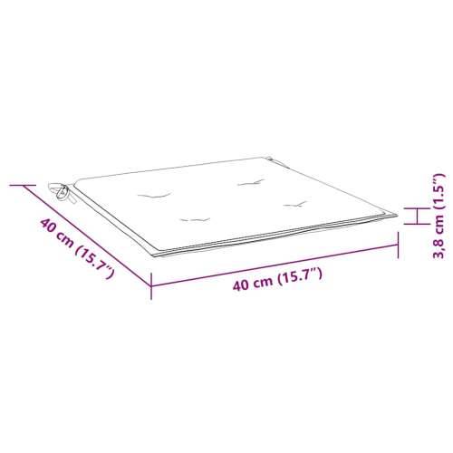 Jastuci za vrtne stolice 2 kom plavo-bijeli 40x40x4 cm tkanina - Plava i bijela 40 x 40 x 3 cm 2 Cijena