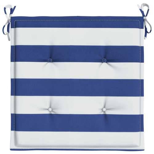 Jastuci za vrtne stolice 6 kom plavo-bijeli 40x40x4 cm tkanina - Plava i bijela 40 x 40 x 3 cm 6 Cijena