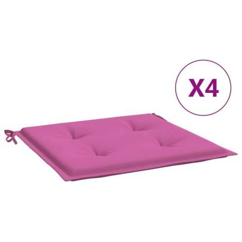 Jastuci za vrtne stolice 4 kom ružičasti 40x40x3 cm od tkanine Cijena