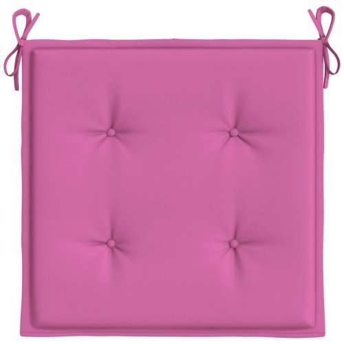 Jastuci za vrtne stolice 4 kom ružičasti 40x40x4 cm od tkanine - Ružičasta 40 x 40 x 3 cm 4 Cijena