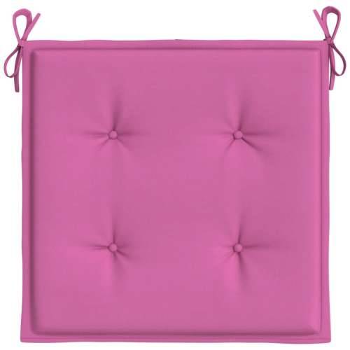 Jastuci za vrtne stolice 6 kom ružičasti 40x40x4 cm od tkanine - Ružičasta 40 x 40 x 3 cm 6 Cijena
