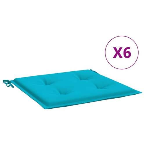 Jastuci za vrtne stolice 6 kom tirkizni 40x40x4 cm od tkanine - Tirkizna 40 x 40 x 3 cm 6 Cijena
