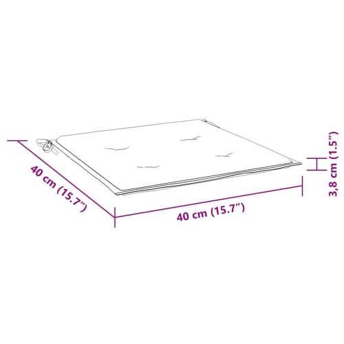 Jastuci za vrtne stolice 6 kom tirkizni 40x40x4 cm od tkanine - Tirkizna 40 x 40 x 3 cm 6 Cijena