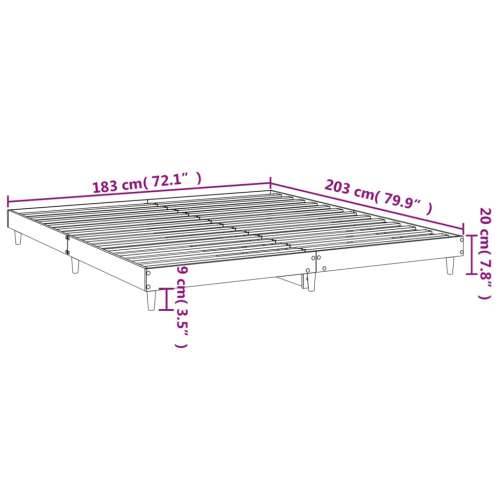 Okvir kreveta bez madraca crni 180x200 cm konstruiranog drva - Crna 180 x 200 cm Cijena