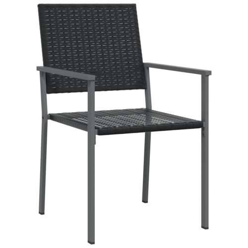 Vrtne stolice 4 kom crne 54 x 62,5 x 89 cm od poliratana Cijena