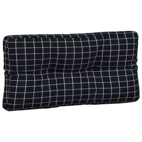 Jastuci za palete 3 kom crni karirani od tkanine Cijena