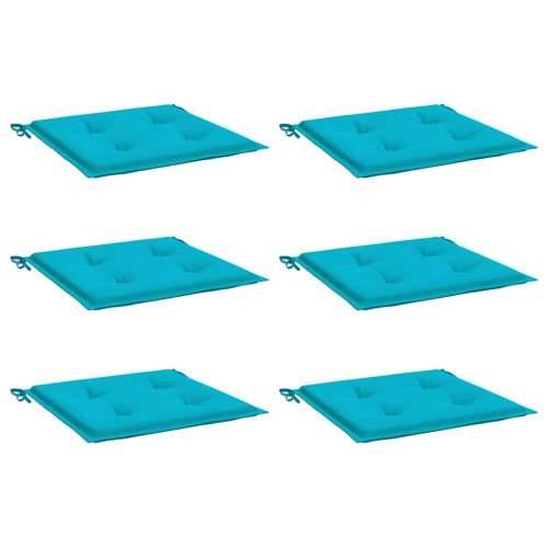 Jastuci za vrtne stolice 6 kom tirkizni 50x50x4 cm od tkanine - Tirkizna 50 x 50 x 3 cm 6 Cijena