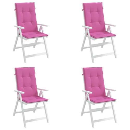 Jastuci za stolicu s visokim naslonom 4 kom ružičasti tkanina Cijena