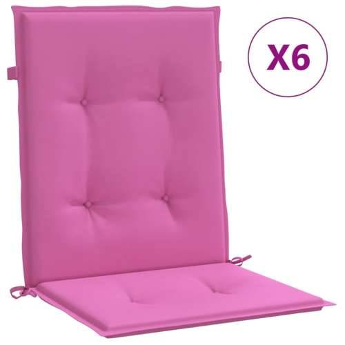 Jastuci za stolicu s niskim naslonom 6 kom ružičasti od tkanine Cijena