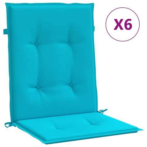 Jastuci za stolicu s niskim naslonom 6 kom tirkizni od tkanine Cijena