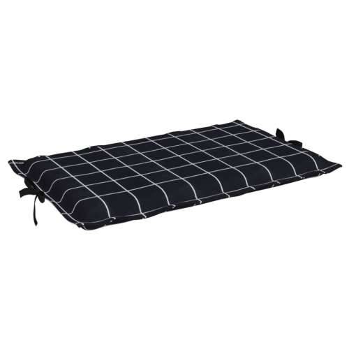 Jastuk za ležaljku za sunčanje crni karirani od tkanine Oxford Cijena