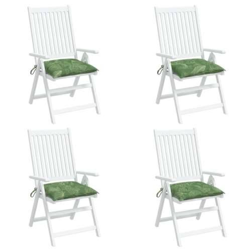 Jastuci za stolice 4 kom s uzorkom lišća 50x50x7 cm od tkanine Cijena