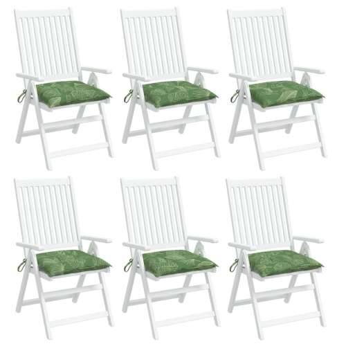 Jastuci za stolice 6 kom s uzorkom lišća 50x50x7 cm od tkanine Cijena