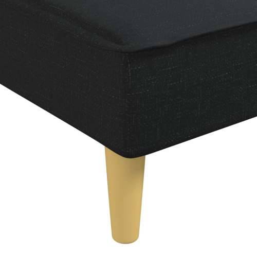 Kutna garnitura na razvlačenje crna 255x140x70 cm od tkanine - Crna Cijena