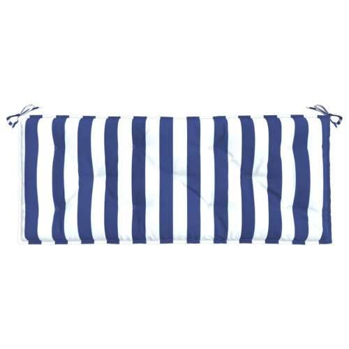 Jastuk za vrtnu klupu plavo-bijeli prugasti 120x50x7 cm tkanina Cijena