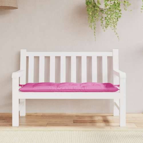 Jastuk za vrtnu klupu ružičasti 120 x 50 x 7 cm od tkanine