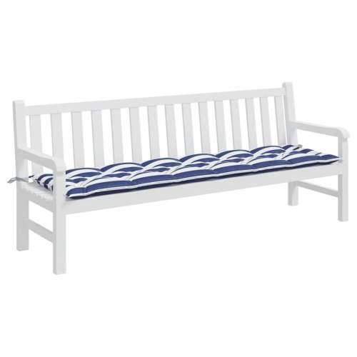 Jastuk za vrtnu klupu plavo-bijeli prugasti 200x50x7 cm tkanina Cijena