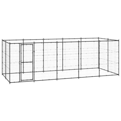 Vanjski kavez za pse čelični 12,1 m² - Crna 550 x 220 x 180 cm 1 Ne Cijena