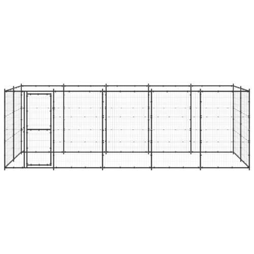 Vanjski kavez za pse čelični 12,1 m² - Crna 550 x 220 x 180 cm 1 Ne Cijena