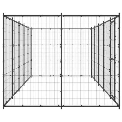 Vanjski kavez za pse čelični 12,1 m² - Crna 550 x 220 x 180 cm 1 Ne Cijena