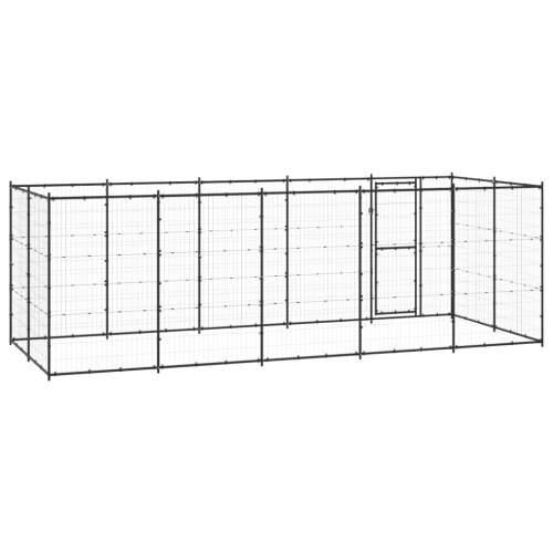 Vanjski kavez za pse čelični 12,1 m² - Crna 550 x 220 x 180 cm 1 Ne Cijena