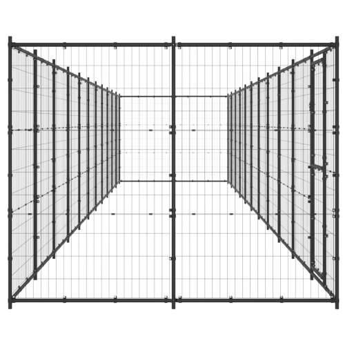 Vanjski kavez za pse čelični 26,62 m² - Crna 1210 x 220 x 180 cm 1 Ne Cijena