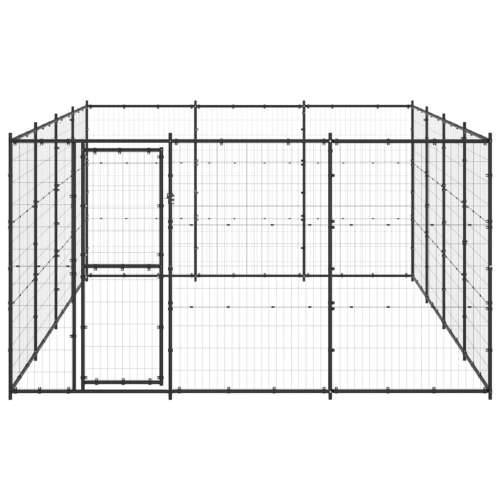 Vanjski kavez za pse čelični 14,52 m² - Crna 330 x 440 x 180 cm 1 Cijena