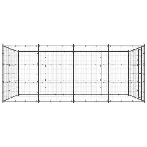 Vanjski kavez za pse čelični 14,52 m² - Crna 330 x 440 x 180 cm 1 Cijena