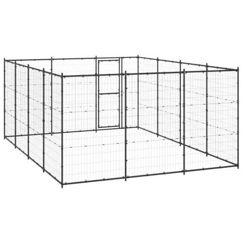 Vanjski kavez za pse čelični 14,52 m² - Crna 330 x 440 x 180 cm 1 Cijena