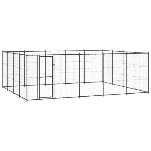Vanjski kavez za pse čelični 24,2 m² - Crna 550 x 440 x 180 cm 1 Cijena