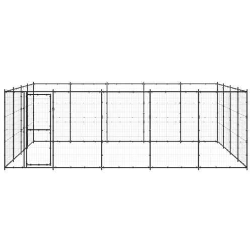 Vanjski kavez za pse čelični 24,2 m² - Crna 550 x 440 x 180 cm 1 Cijena