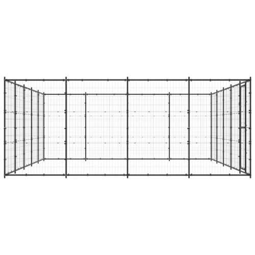 Vanjski kavez za pse čelični 24,2 m² - Crna 550 x 440 x 180 cm 1 Cijena