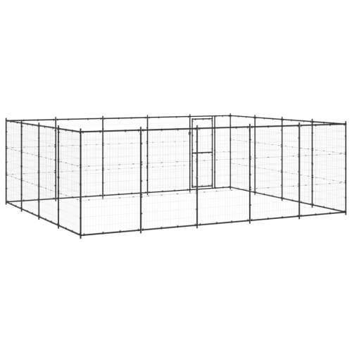 Vanjski kavez za pse čelični 24,2 m² - Crna 550 x 440 x 180 cm 1 Cijena