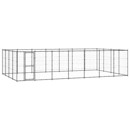 Vanjski kavez za pse čelični 33,88 m² - Crna 770 x 440 x 180 cm 1 Cijena