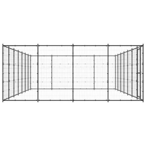 Vanjski kavez za pse čelični 33,88 m² - Crna 770 x 440 x 180 cm 1 Cijena
