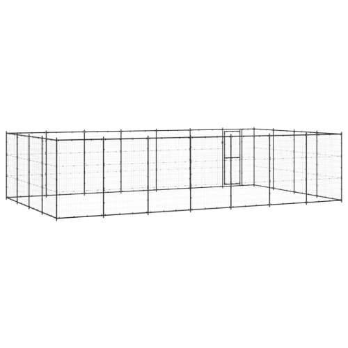Vanjski kavez za pse čelični 33,88 m² - Crna 770 x 440 x 180 cm 1 Cijena