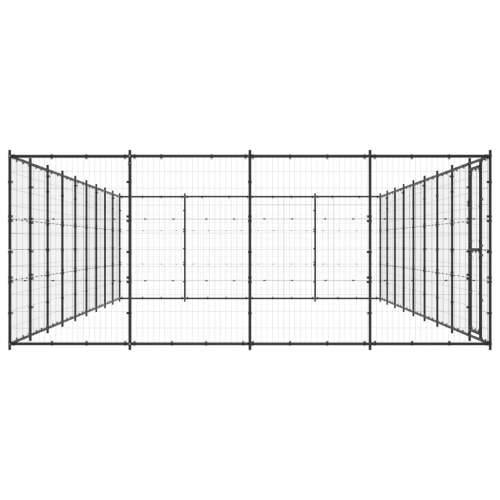 Vanjski kavez za pse čelični 43,56 m² - Crna 990 x 440 x 180 cm 1 Cijena