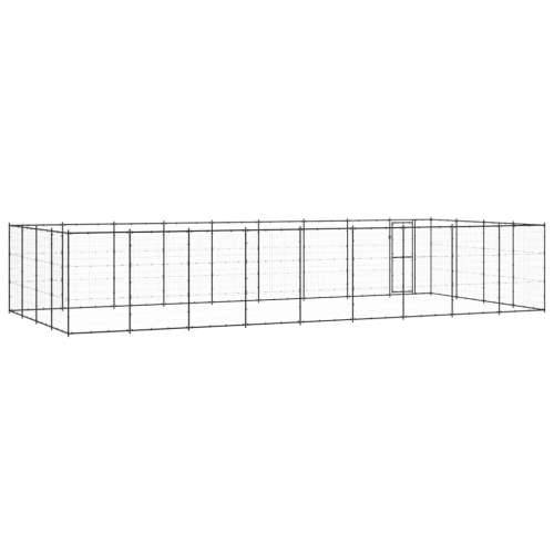 Vanjski kavez za pse čelični 43,56 m² - Crna 990 x 440 x 180 cm 1 Cijena