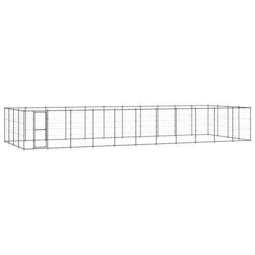 Vanjski kavez za pse čelični 53,24 m² - Crna 1210 x 440 x 180 cm 1 Cijena