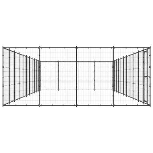 Vanjski kavez za pse čelični 53,24 m² - Crna 1210 x 440 x 180 cm 1 Cijena