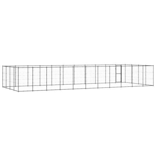 Vanjski kavez za pse čelični 53,24 m² - Crna 1210 x 440 x 180 cm 1 Cijena