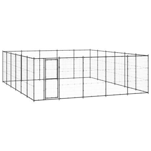 Vanjski kavez za pse čelični 36,3 m² - Crna 550 x 660 x 180 cm 1 Cijena