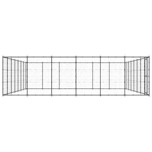 Vanjski kavez za pse čelični 50,82 m² - Crna 770 x 660 x 180 cm 1 Cijena
