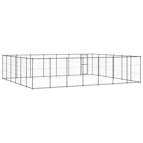 Vanjski kavez za pse čelični 50,82 m² - Crna 770 x 660 x 180 cm 1 Cijena