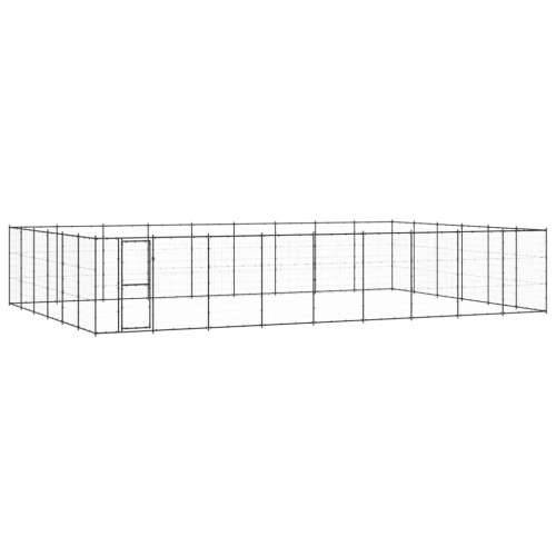 Vanjski kavez za pse čelični 65,34 m² - Crna 990 x 660 x 180 cm 1 Cijena