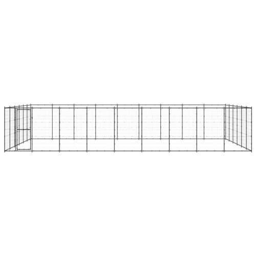 Vanjski kavez za pse čelični 65,34 m² - Crna 990 x 660 x 180 cm 1 Cijena