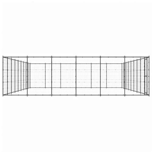 Vanjski kavez za pse čelični 65,34 m² - Crna 990 x 660 x 180 cm 1 Cijena