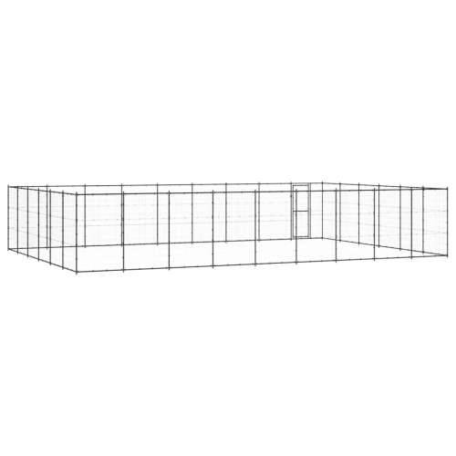 Vanjski kavez za pse čelični 65,34 m² - Crna 990 x 660 x 180 cm 1 Cijena