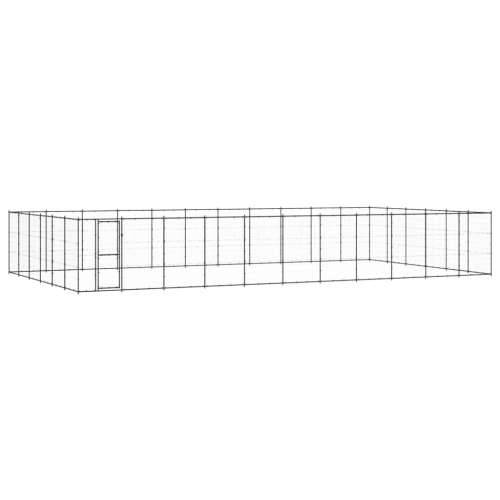 Vanjski kavez za pse čelični 79,86 m² - Crna 1210 x 660 x 180 cm 1 Cijena